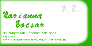 marianna bocsor business card